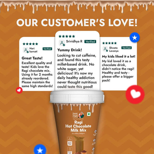 Sweet Karam Coffee Ragi Hot Chocolate Milk Mix